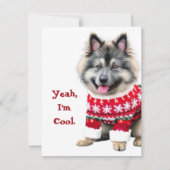 クリスマスおもしろいセーターでケシャーン シーズンカード (正面)