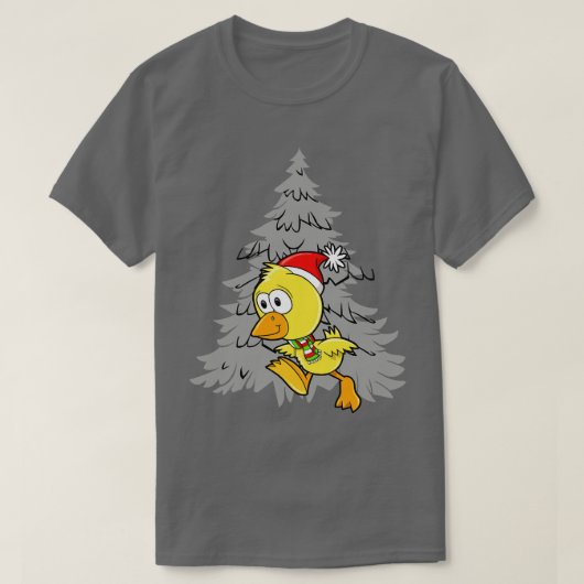 クリスマスおもしろいチキン Tシャツ (デザイン正面)