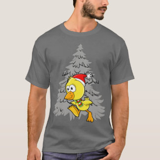クリスマスおもしろいチキン Tシャツ