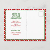 クリスマスおもしろいツリー取得Lit休日はがき シーズンポストカード (裏面)