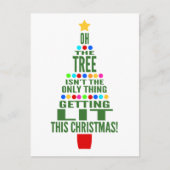 クリスマスおもしろいツリー取得Lit休日はがき シーズンポストカード (正面)