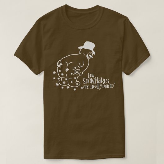 クリスマスおもしろいデザインスノーフレークの本当の作り方Ch Tシャツ (デザイン正面)