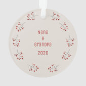 クリスマスおもしろいトイレ紙サンタ祖父母 オーナメント (裏面)