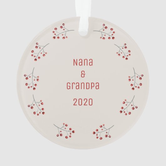 クリスマスおもしろいトイレ紙サンタ祖父母 オーナメント (裏面)