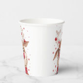 クリスマスおもしろいトナカイ赤オーナメント 紙コップ (右)