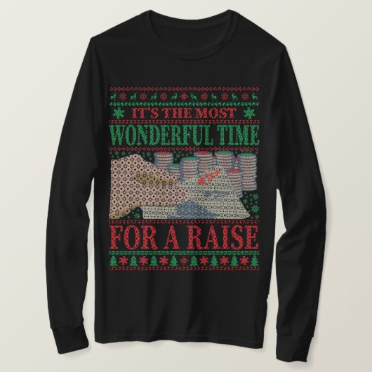 クリスマスおもしろいトランプのポーカーの醜いセーター Tシャツ (デザイン正面)