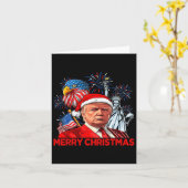 クリスマスおもしろいドナルドトランプメリークリスマスおもしろい第4回 カード (黄色い花)