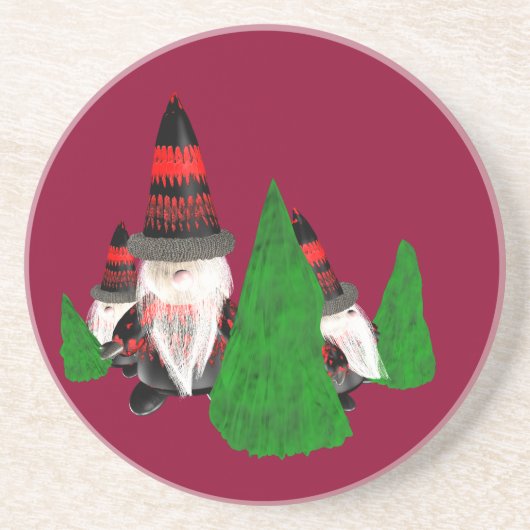 クリスマスおもしろいドワーフ コースター (正面)