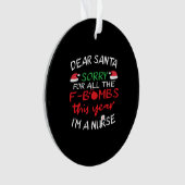 クリスマスおもしろいナース オーナメント (正面)