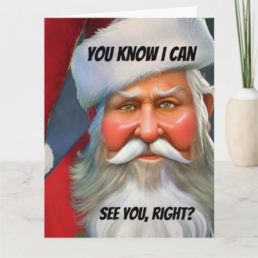 クリスマスおもしろいノベルティ私はあなたに会うことができる。ストップ! カード (正面)