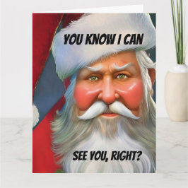 クリスマスおもしろいノベルティ私はあなたに会うことができる。ストップ! カード