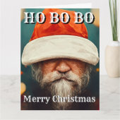 クリスマスおもしろいノベルティHO BO BO Greeting カード (正面)
