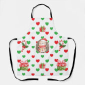 クリスマスおもしろいハリネズミ エプロン (正面)