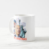 クリスマスおもしろいバイデン氏ジョーバイデン氏混乱クリスマス コーヒーマグカップ (正面左)