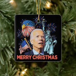 クリスマスおもしろいバイデン氏ジョーバイデン氏混乱クリスマス セラミックオーナメント