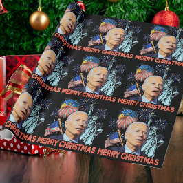 クリスマスおもしろいバイデン氏ジョーバイデン氏混乱クリスマス ラッピングペーパー