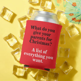 クリスマスおもしろいパパジョークデザイン 缶クーラー