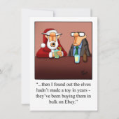 クリスマスおもしろいパーティの招待状 招待状 (正面)