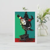 クリスマスおもしろいパーティの招待状 招待状 (スタンド正面)