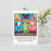 クリスマスおもしろいパーティの招待状 招待状 (スタンド正面)