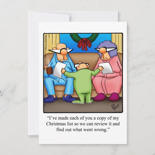 クリスマスおもしろいパーティの招待状 招待状 (正面)