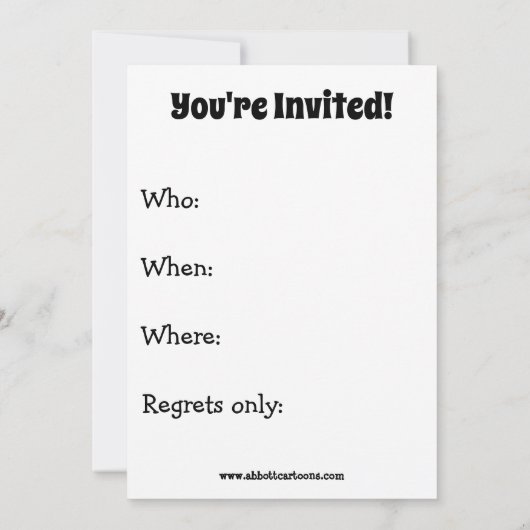 クリスマスおもしろいパーティの招待状 招待状 (裏面)