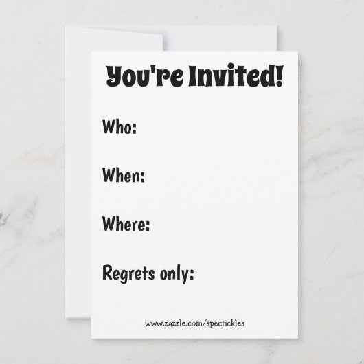 クリスマスおもしろいパーティの招待状 招待状 (裏面)