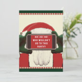 クリスマスおもしろいパーティの招待状 招待状 (スタンド正面)
