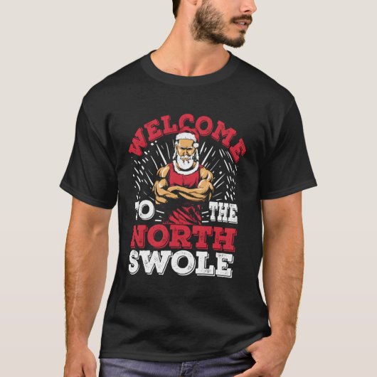 クリスマスおもしろいパーティーの重量挙げギフト Tシャツ (正面)