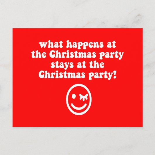 クリスマスおもしろいパーティー シーズンポストカード (正面)