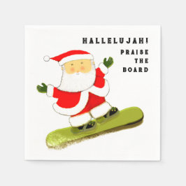 クリスマスおもしろいパーティー スタンダードカクテルナプキン