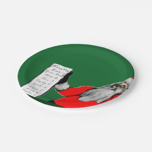 クリスマスおもしろいパーティー ペーパープレート (アングル)