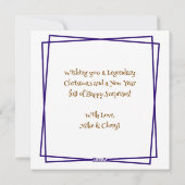 クリスマスおもしろいビッグフット シーズンカード (裏面)