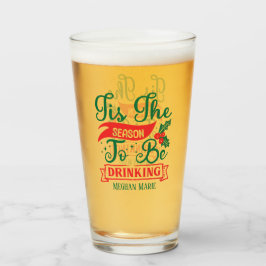 クリスマスおもしろいビールを飲む季節 タンブラーグラス
