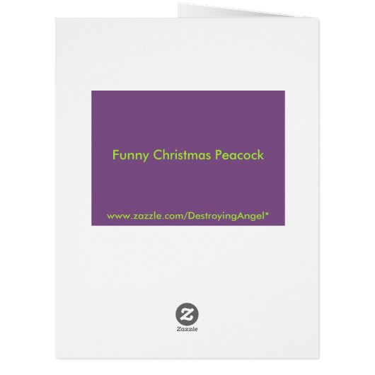 クリスマスおもしろいピーコック (裏面)