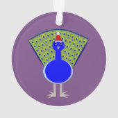 クリスマスおもしろいピーコック オーナメント (裏面)