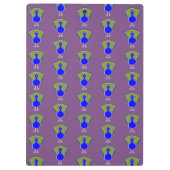 クリスマスおもしろいピーコック クリップボード (裏面)