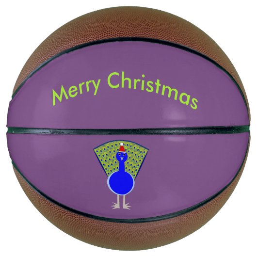 クリスマスおもしろいピーコック バスケットボール (正面)