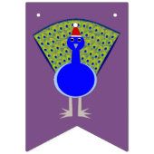 クリスマスおもしろいピーコック バンティングフラッグ (第2の旗)