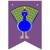 クリスマスおもしろいピーコック バンティングフラッグ (第1の旗)