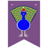 クリスマスおもしろいピーコック バンティングフラッグ (第3の旗)