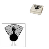 クリスマスおもしろいピーコック ラバースタンプ (押印)