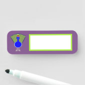 クリスマスおもしろいピーコック 名札 (インサイチュ)