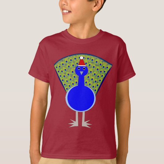 クリスマスおもしろいピーコック Tシャツ (正面)