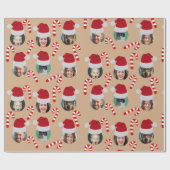 クリスマスおもしろいファミリーフォトサンタハツクラフト ラッピングペーパー (フラット)