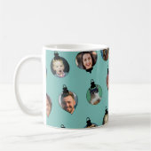 クリスマスおもしろいファミリーフォト顔オーナメント コーヒーマグカップ (左)