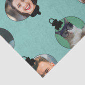 クリスマスおもしろいファミリーフォト顔オーナメント 薄葉紙 (詳細)