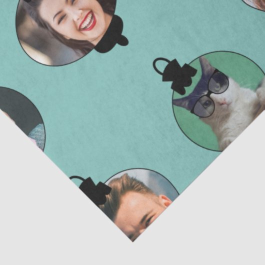 クリスマスおもしろいファミリーフォト顔オーナメント 薄葉紙 (詳細)