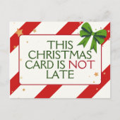 クリスマスおもしろいファミリーレトロ先送り シーズンポストカード (正面)