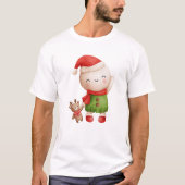 クリスマスおもしろいファミリーヴィンテージ雪だるま Tシャツ (正面)